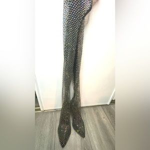 Fashion Icon Rhinestone over the knee boots